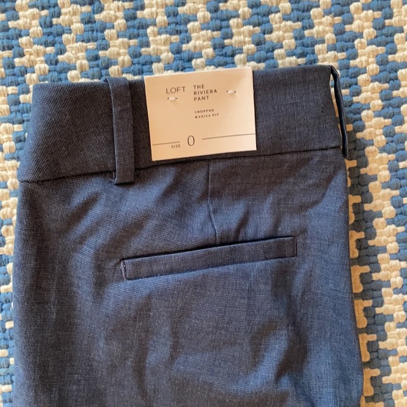 Loft size 0. Marisa blue/grey pants new w tags. - Picture 2 of 3